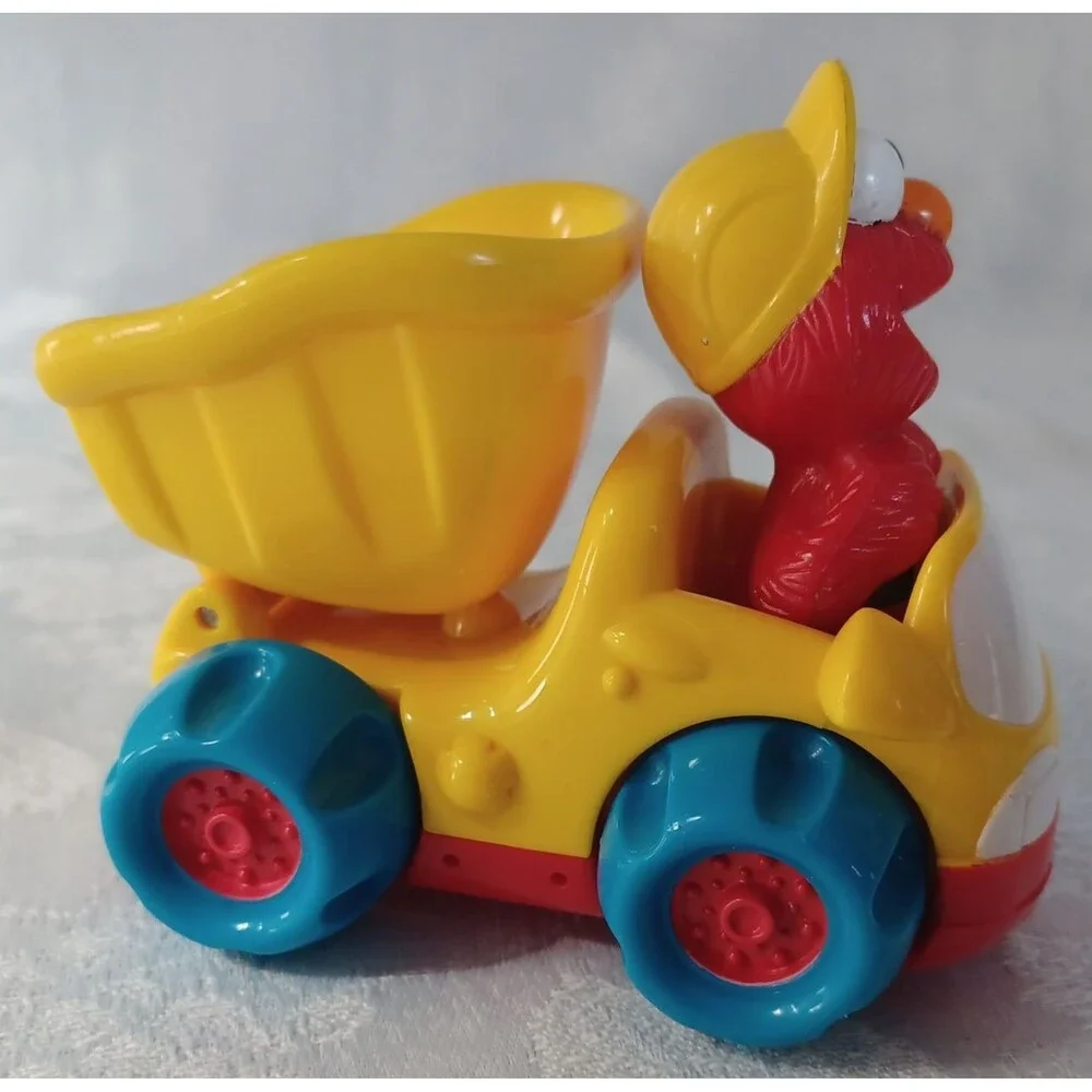 1999 TYCO PRESCHOOL TOYS MAGNETIZED SESAME STREET CONSTRUCTION 3 TRUCK SET